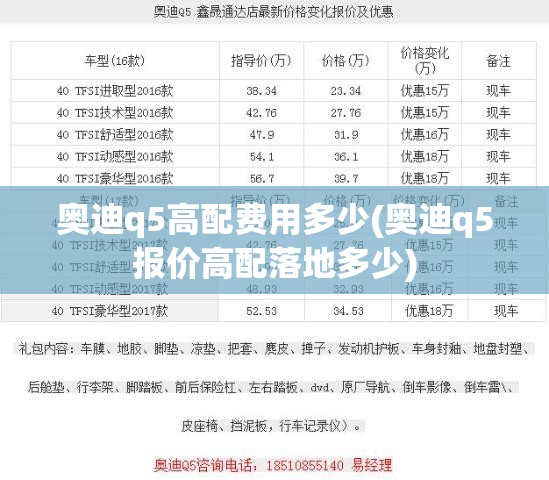 奥迪q5高配费用多少(奥迪q5报价高配落地多少) 奥迪q5高配费用多少(奥迪q5报价高配落地多少)