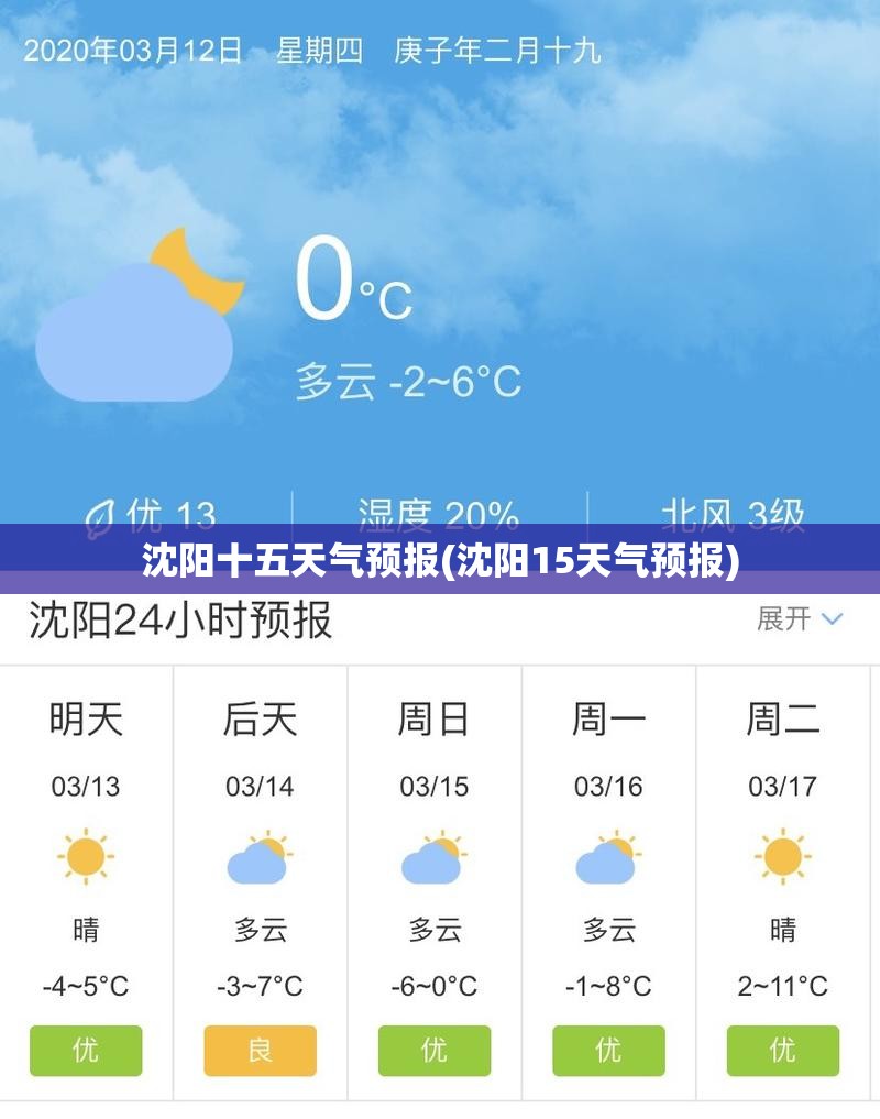 沈阳十五天气预报(沈阳15天气预报) 沈阳十五天气预报(沈阳15天气预报)